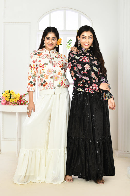 Indo-Western outfits for festive celebrations and modern occasions.