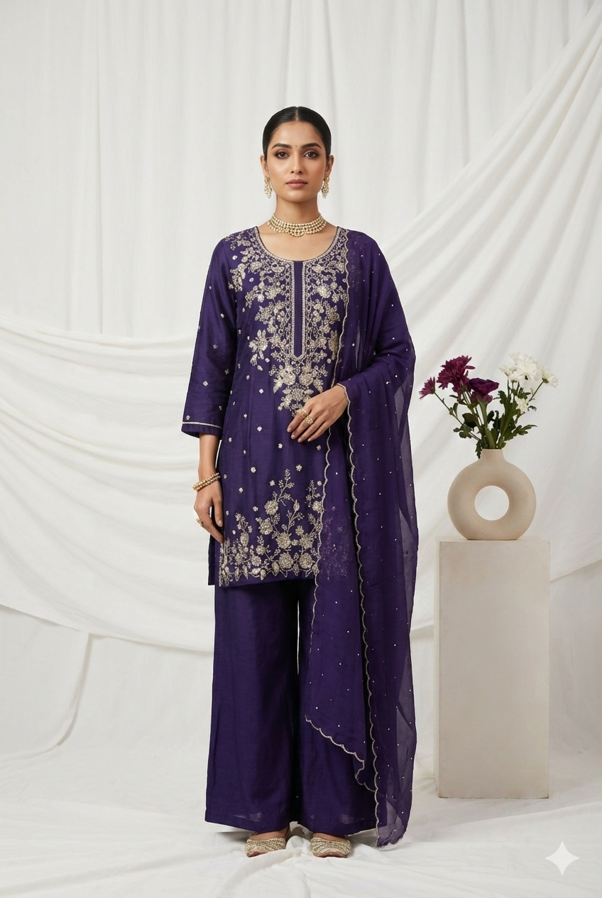 Zara – Hand Embroidered Designer Suit Set