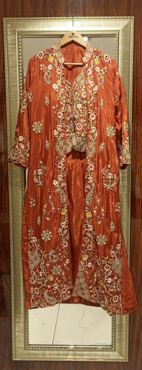 Anjana Olive Embroidered Jacket Set (Colours available)