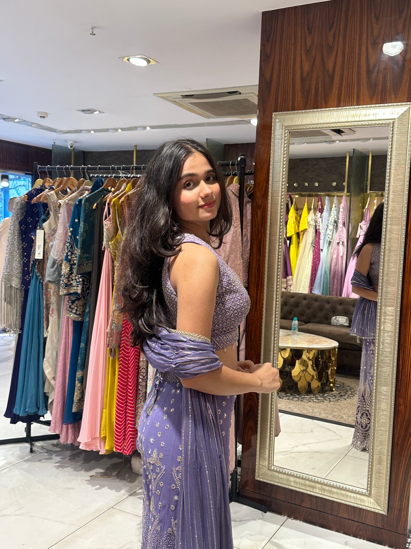 Jasmin Lavender Indo-Western Sharara Set