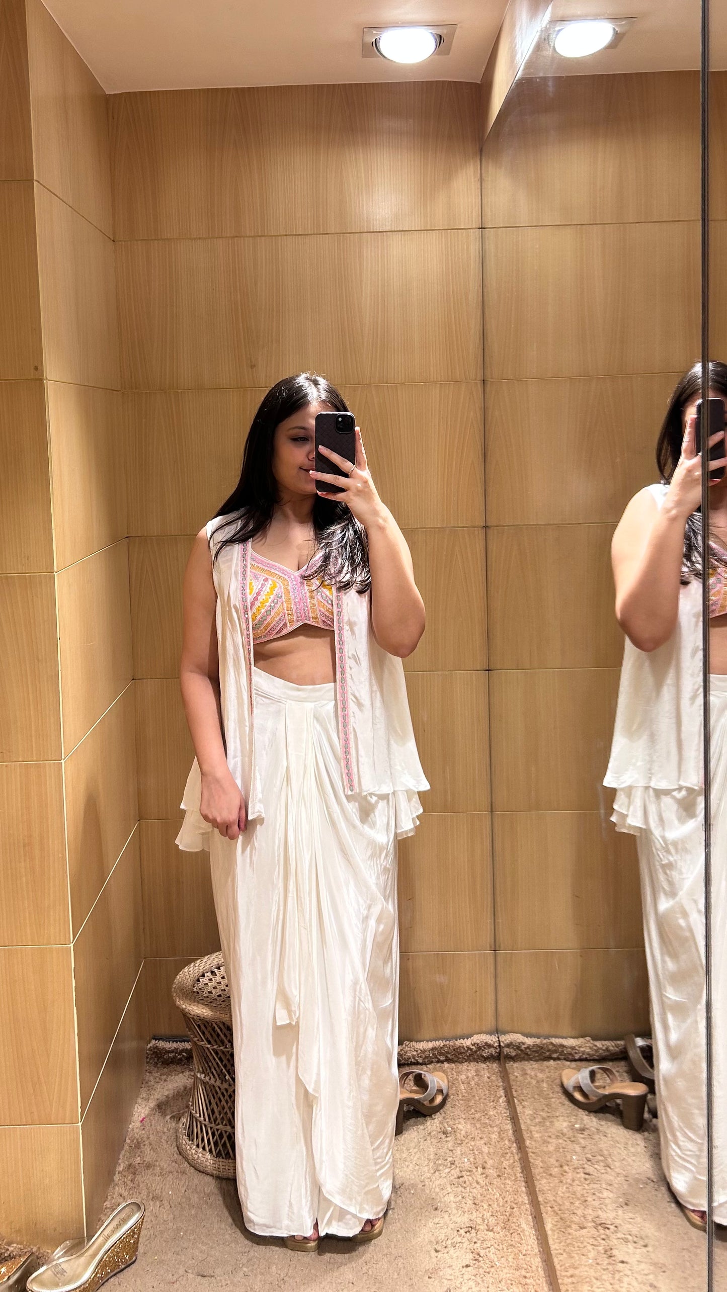 Myra White Drape Set