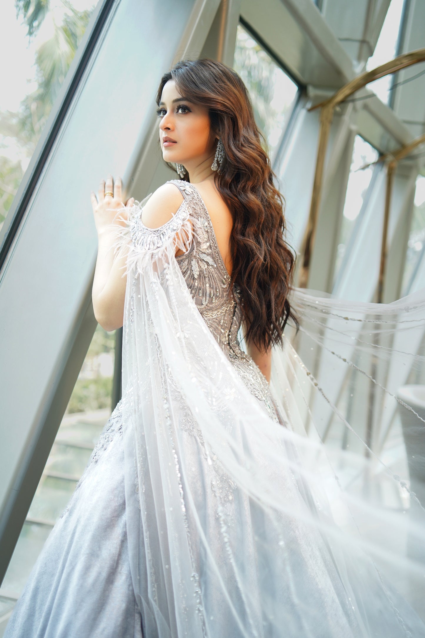 Naureya – Luxe Feathered Gown