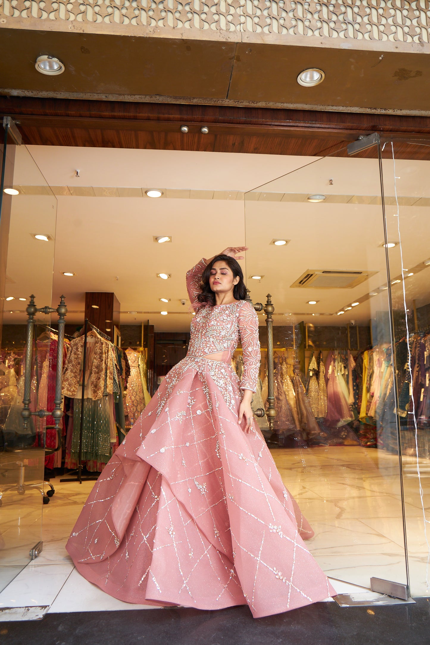 Aashi Pink Princess Ball Gown