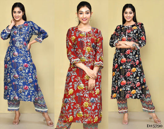 Aarzu Printed Festive Kurta Pant Set