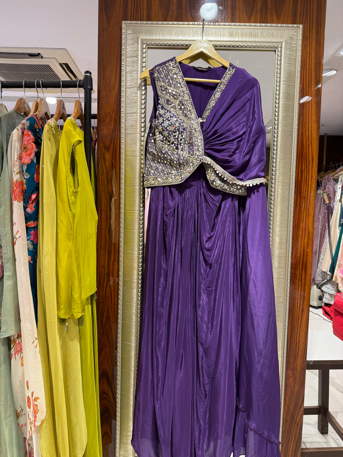 Dolly Indo-Western Drape Set (Colours Available)