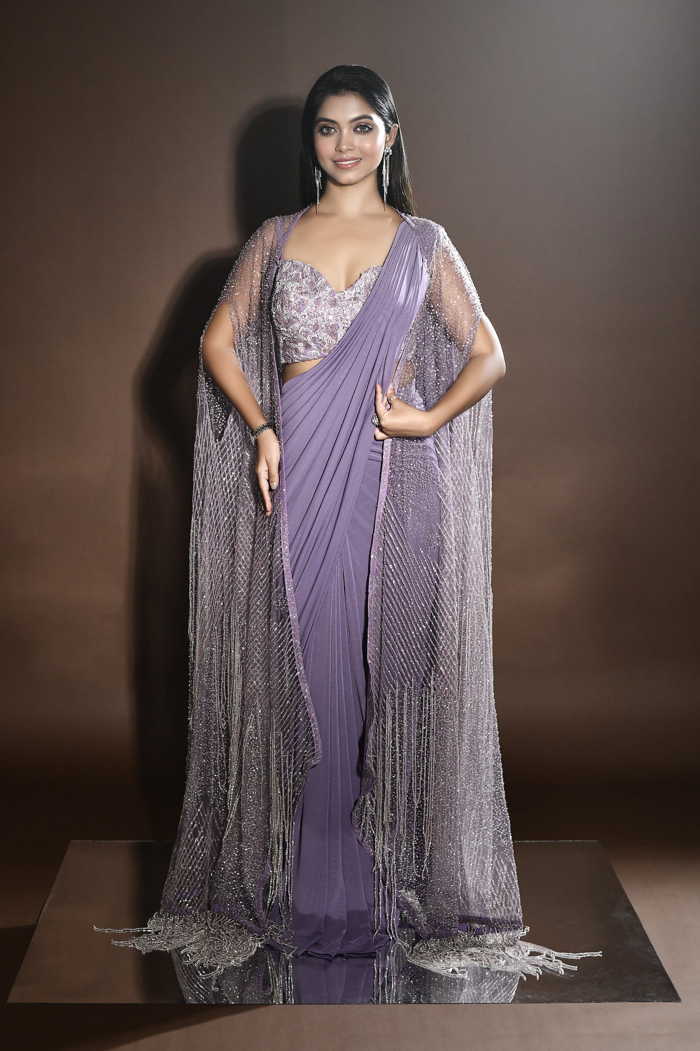 Nia Luxe Drape Saree with Jacket