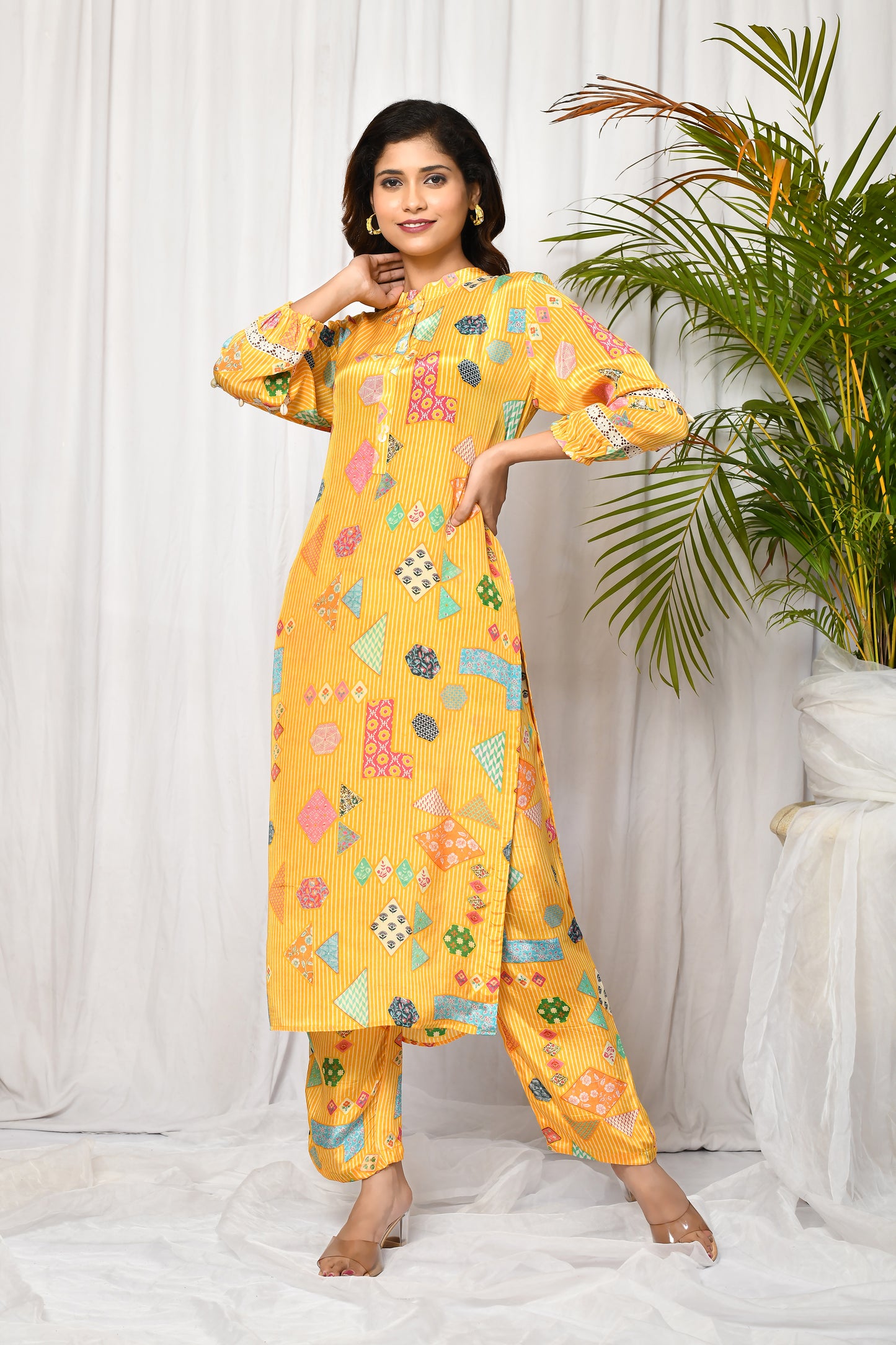 Aisha Multicolour Delight Kurti Pant Set