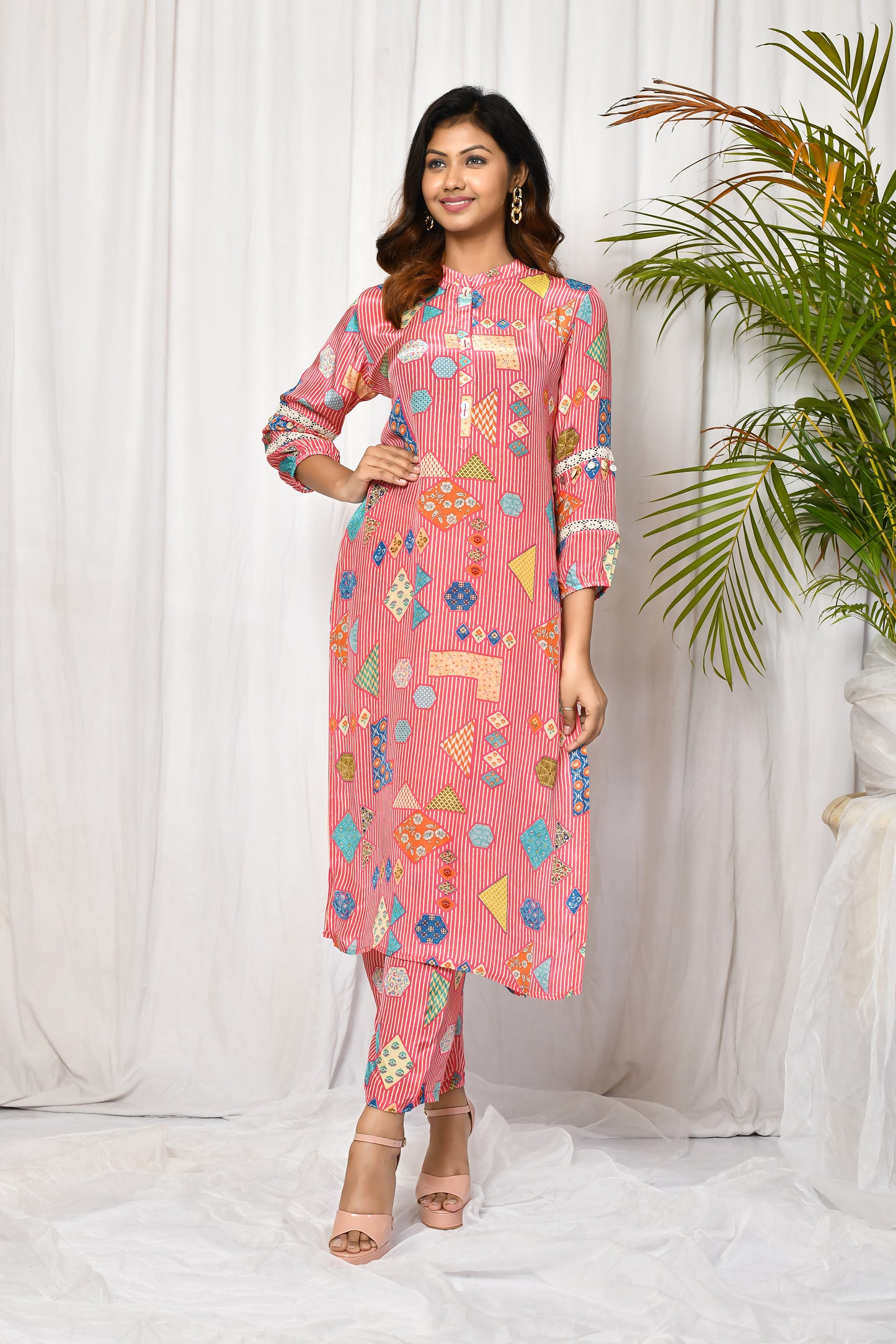 Aisha Multicolour Delight Kurti Pant Set