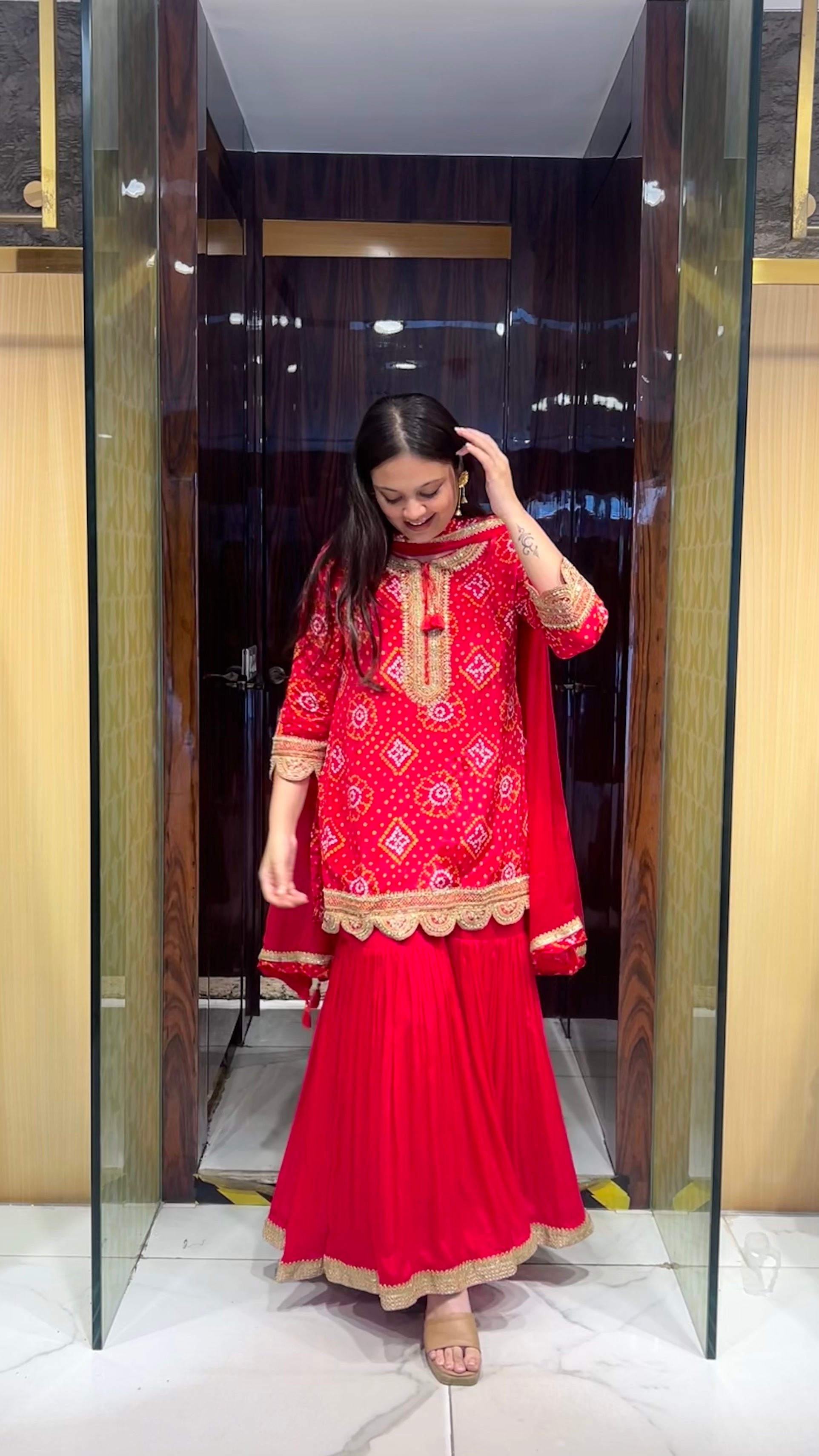 Dupatta with printed border and festive styling
