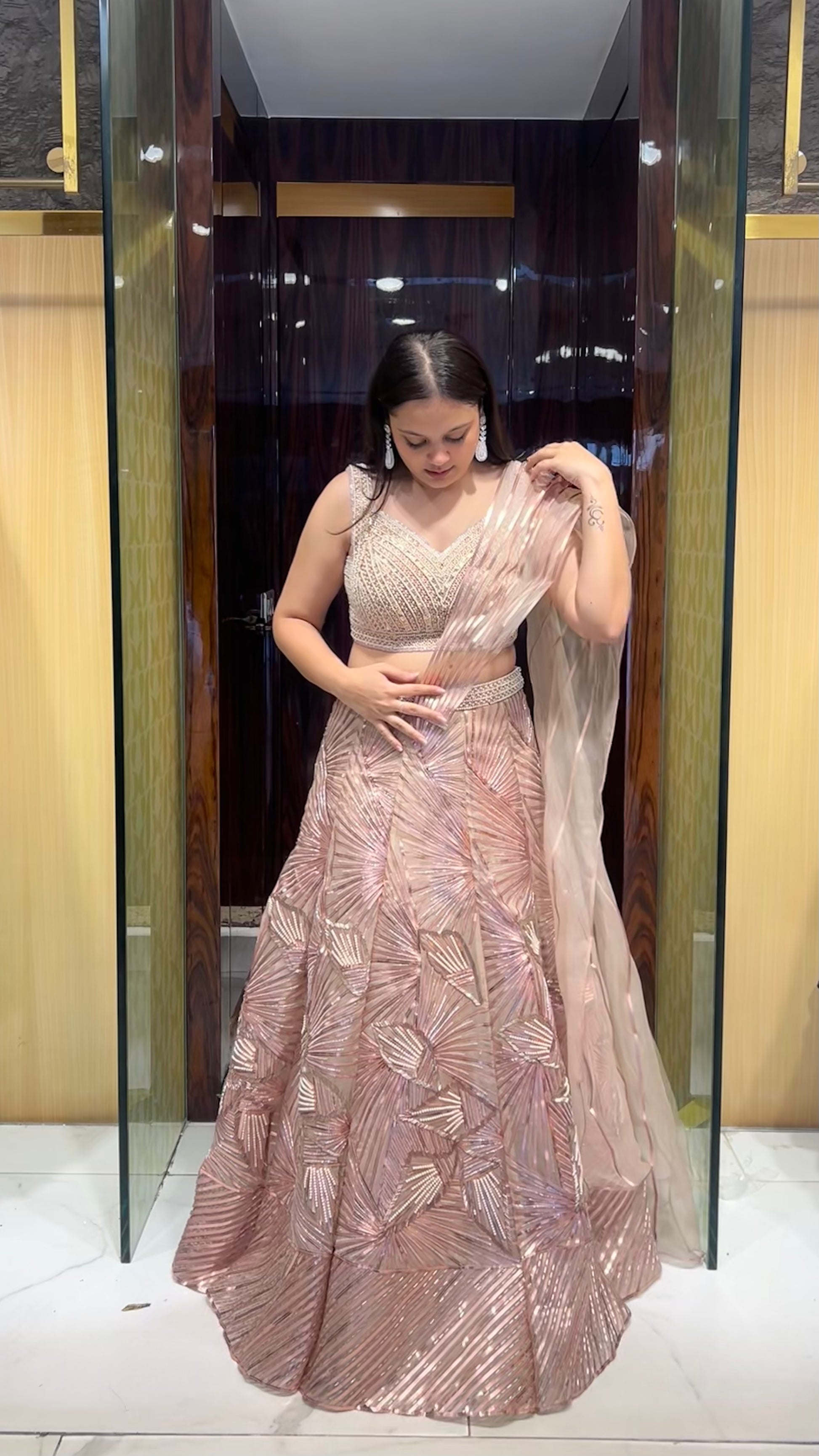 Contemporary bridal lehenga for reception or engagement