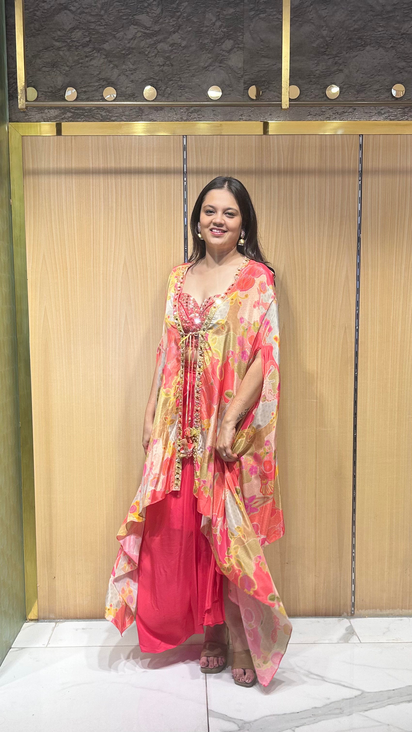 Festive ready with pink Indo-Western for mehendi & haldi