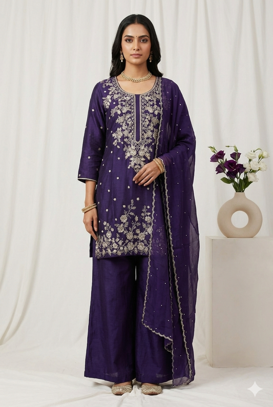 Zara – Hand Embroidered Designer Suit Set