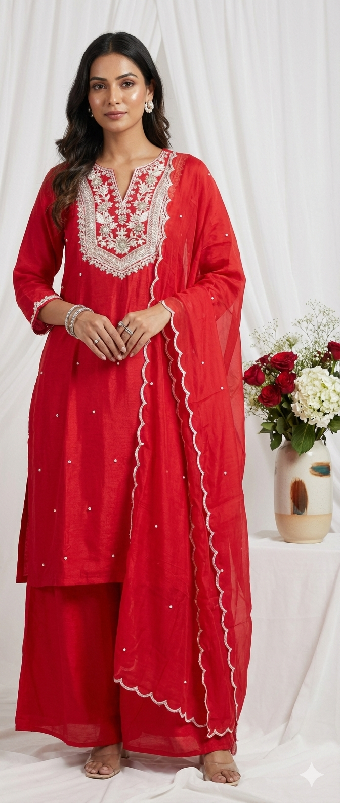 Yara – Hand Embroidered Designer Suit Set (Colours available)