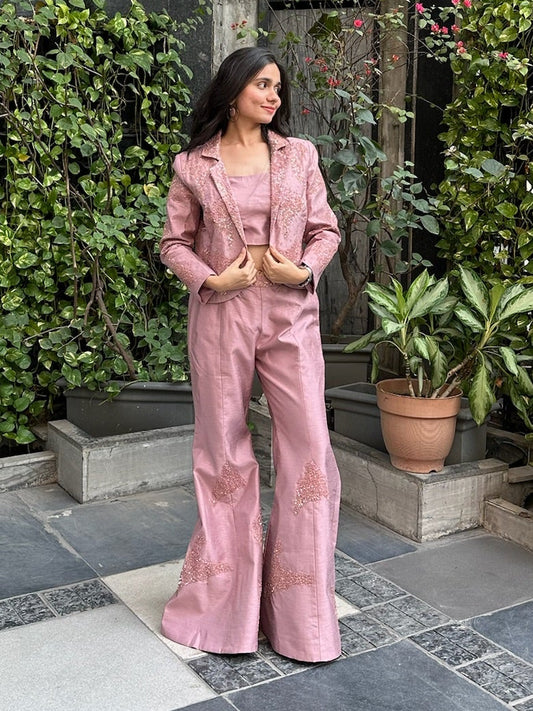 Indo-western designer blazer set for mehendi, haldi, weddings, bridesmaids, trousseau