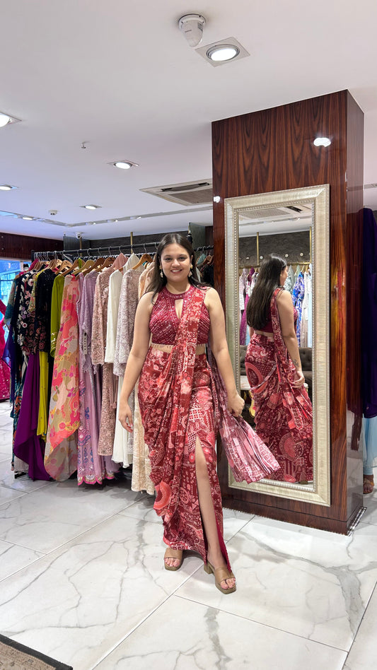 Ishira – The Bold Slit Saree