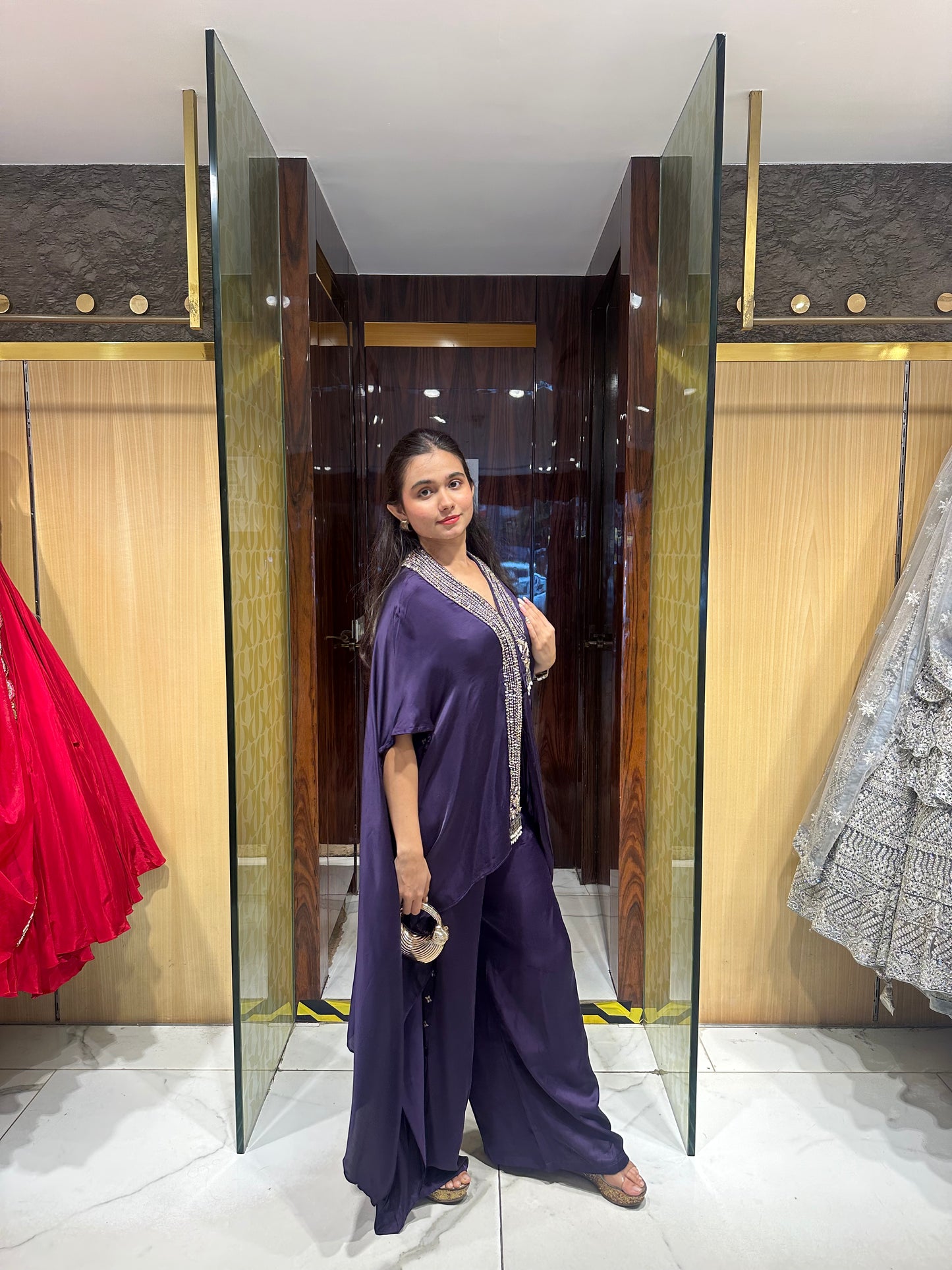 Ailiya Deep Purple Indo-Western Set