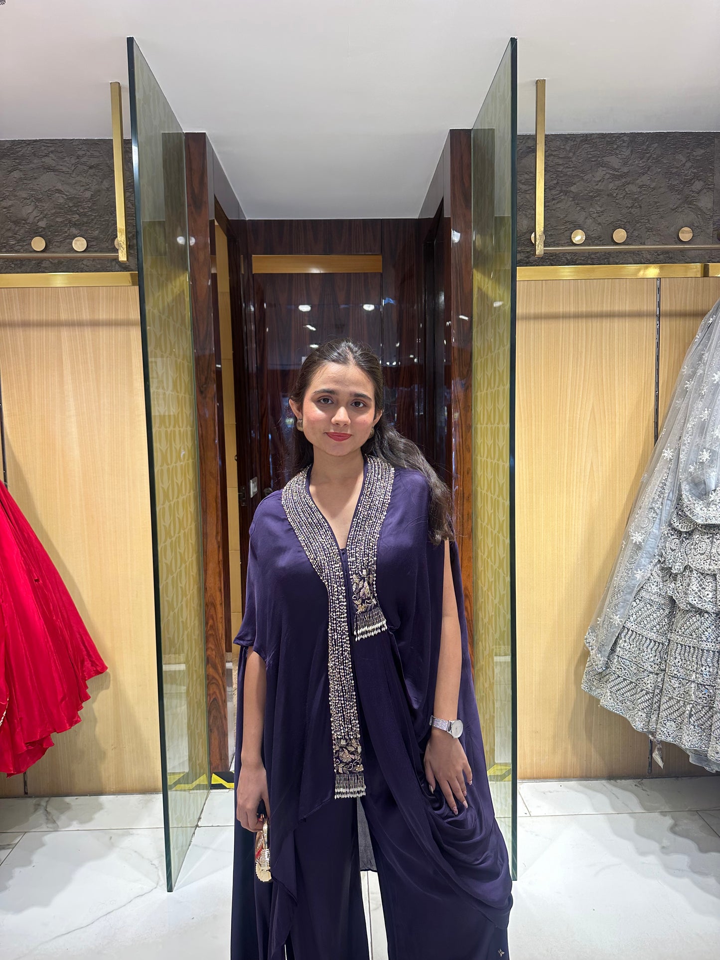 Ailiya Deep Purple Indo-Western Set