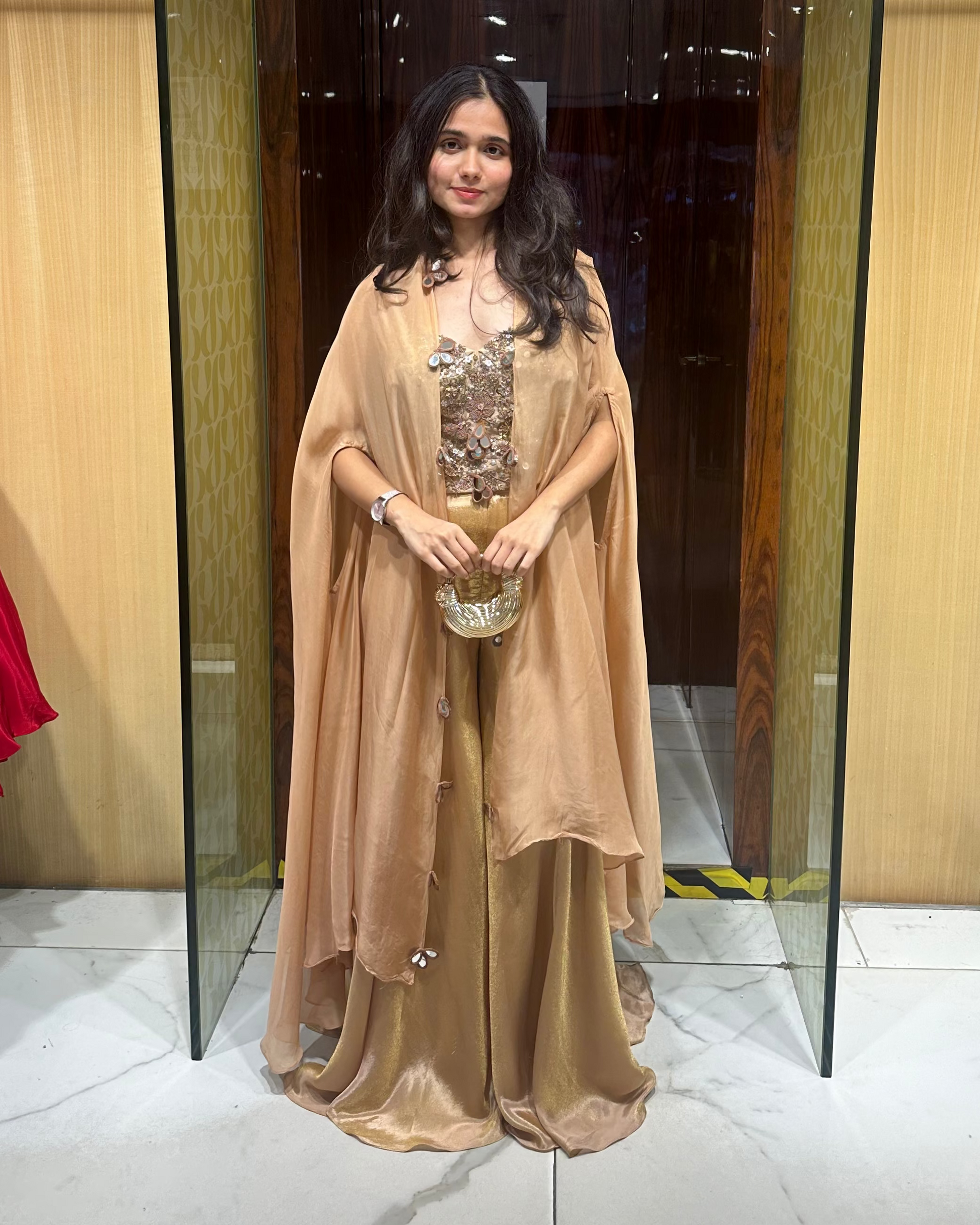 Indo-western classy cape set perfect for sufi night, dinners, cocktail, and evening events