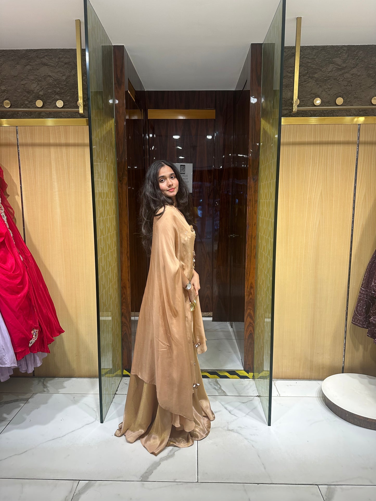 Rihanie Brown Indo-Western Cape Set