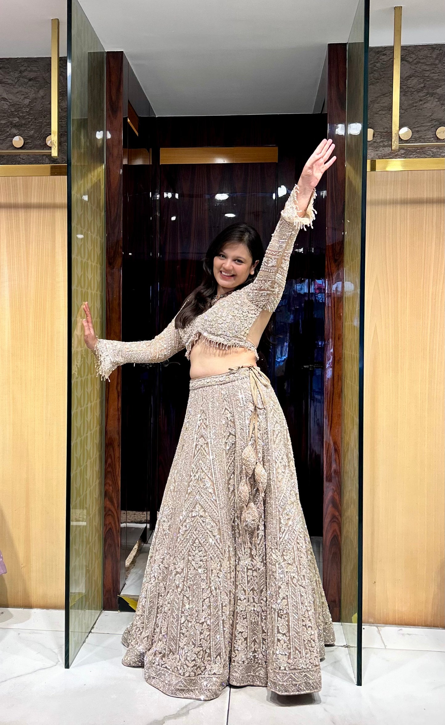 Alayna Hand embroidered Bridal Lehenga