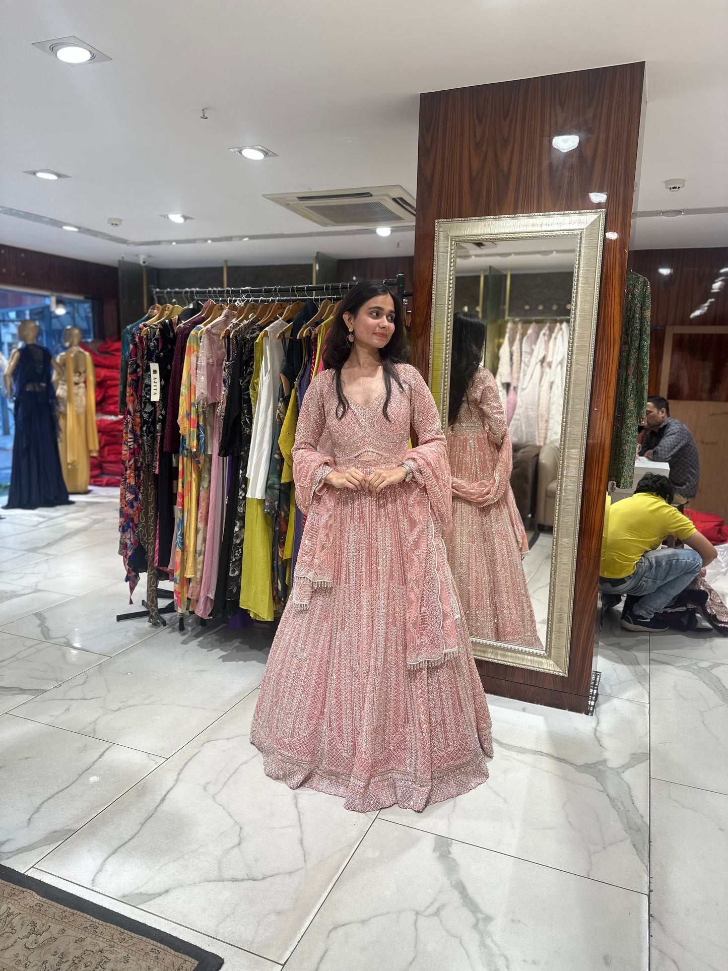 Sajni Pink Bridal Gown (Customisable to Lehenga)