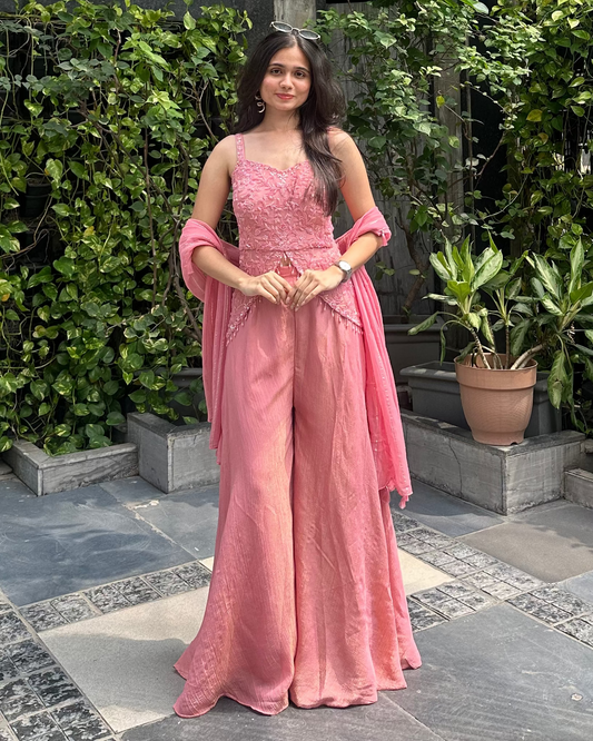 Designer indo-western for mehendi, haldi, carnival, bridesmaids, trousseau