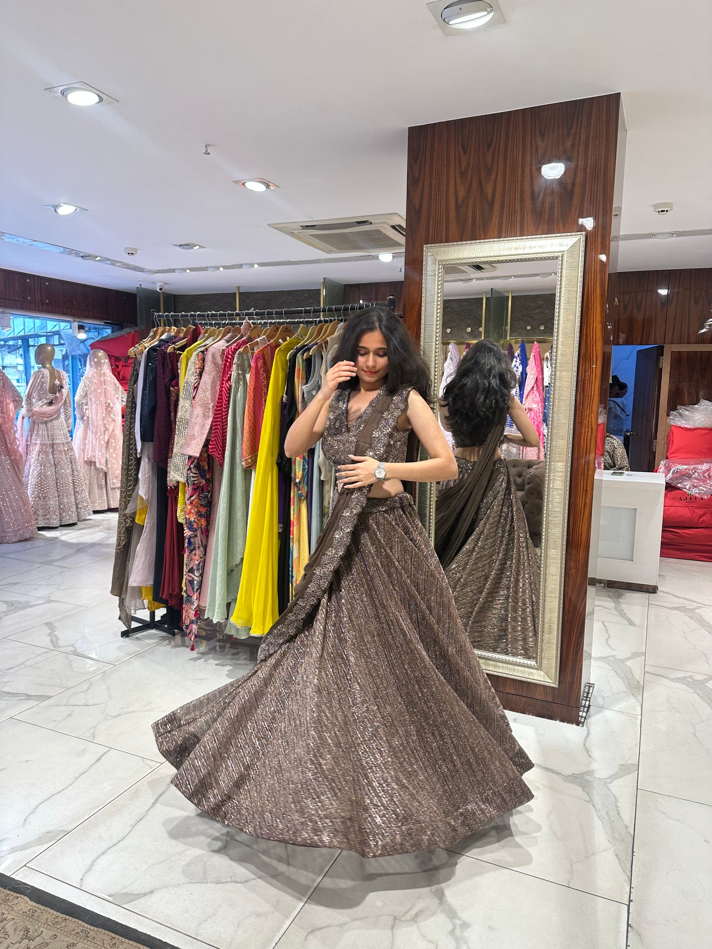 Saira Blingy Indo-Western Drape Lehenga