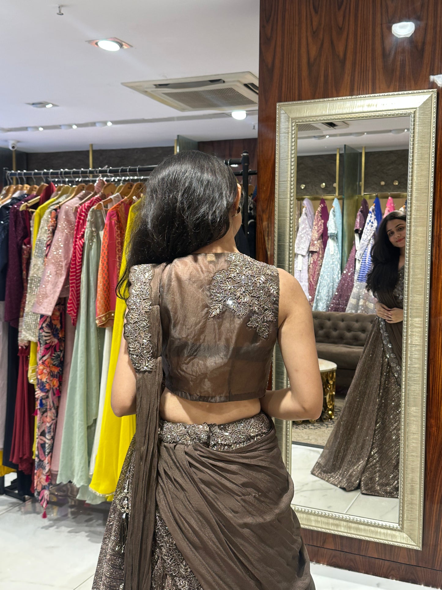 Saira Blingy Indo-Western Drape Lehenga