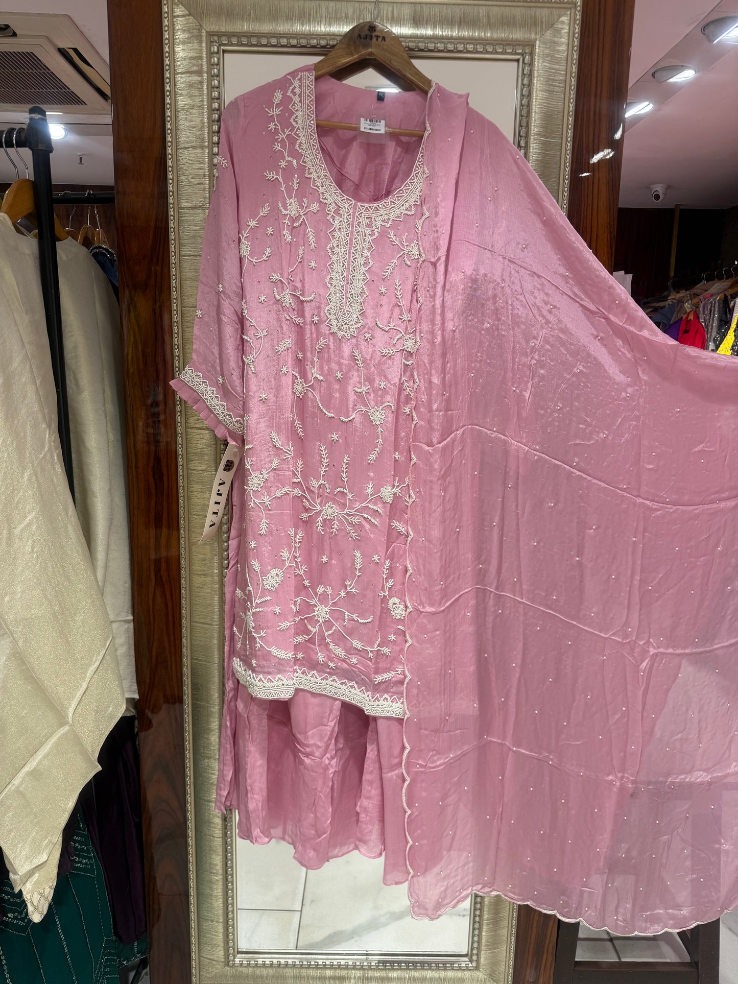 Nara – Hand Embroidered Designer Sharara Set (Colours available)