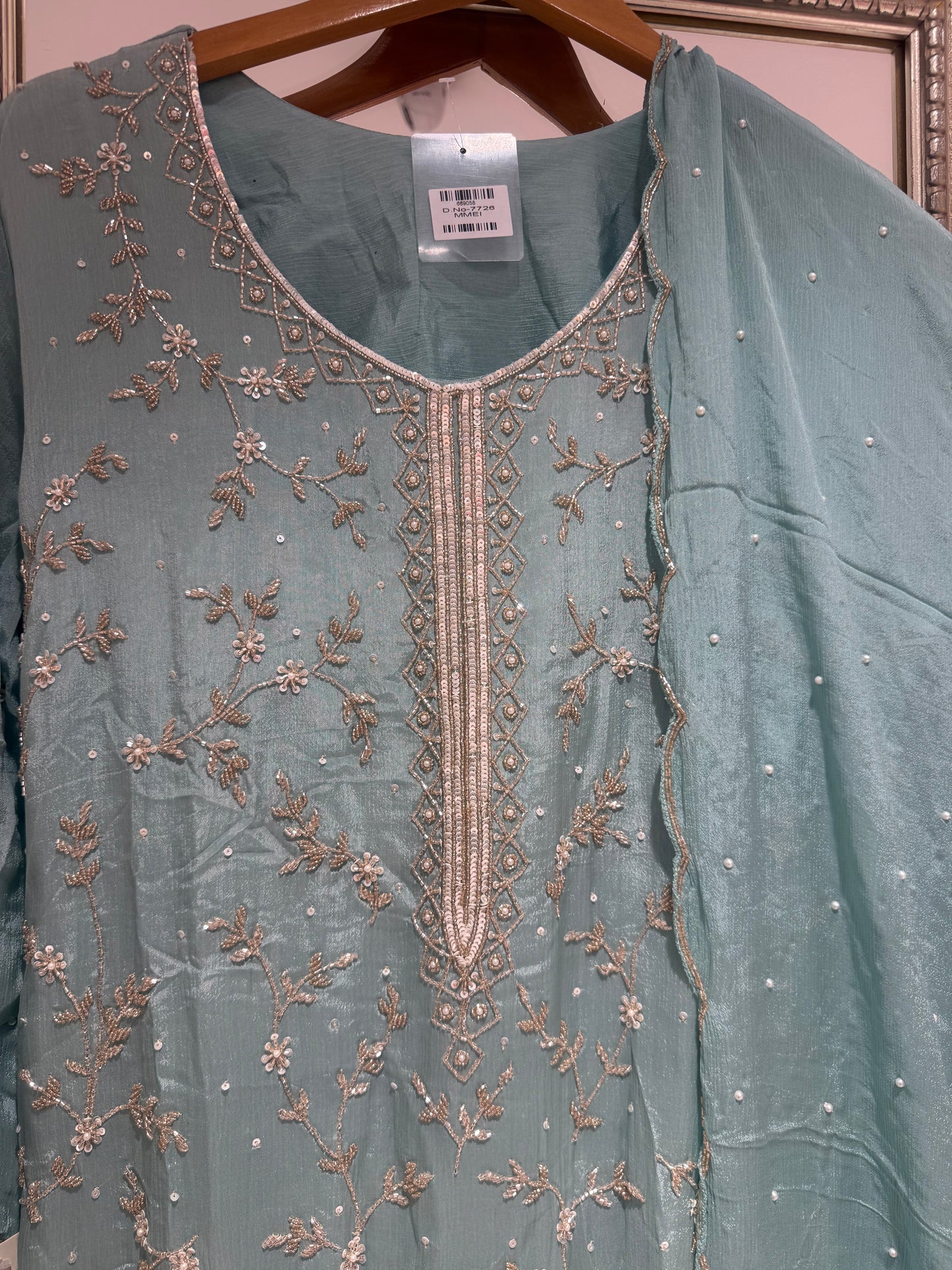 Lara – Hand Embroidered Designer Sharara Set (Colours available)
