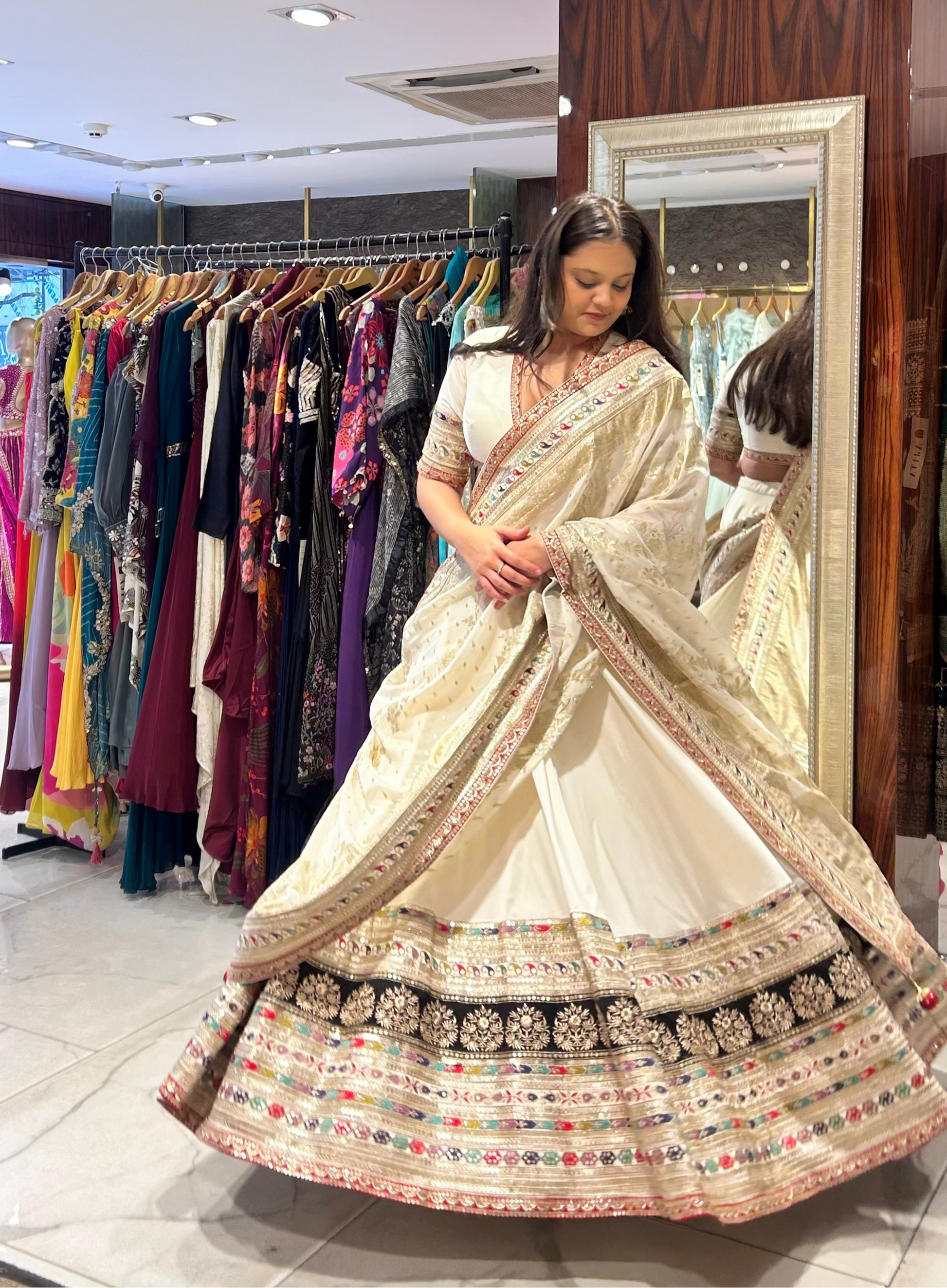 India's top designer Sabya inspired lehenga - Perfect for Roka, Reception, Mother and Sister of the bride - Size/colour fully customisable
