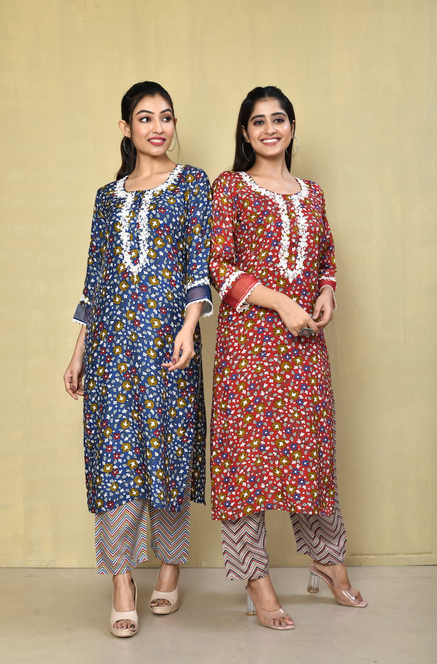 Shilpi Printed Festive Kurta Pant Set