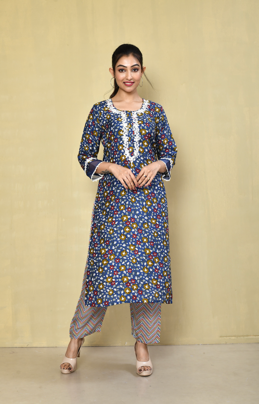 Shilpi Printed Festive Kurta Pant Set