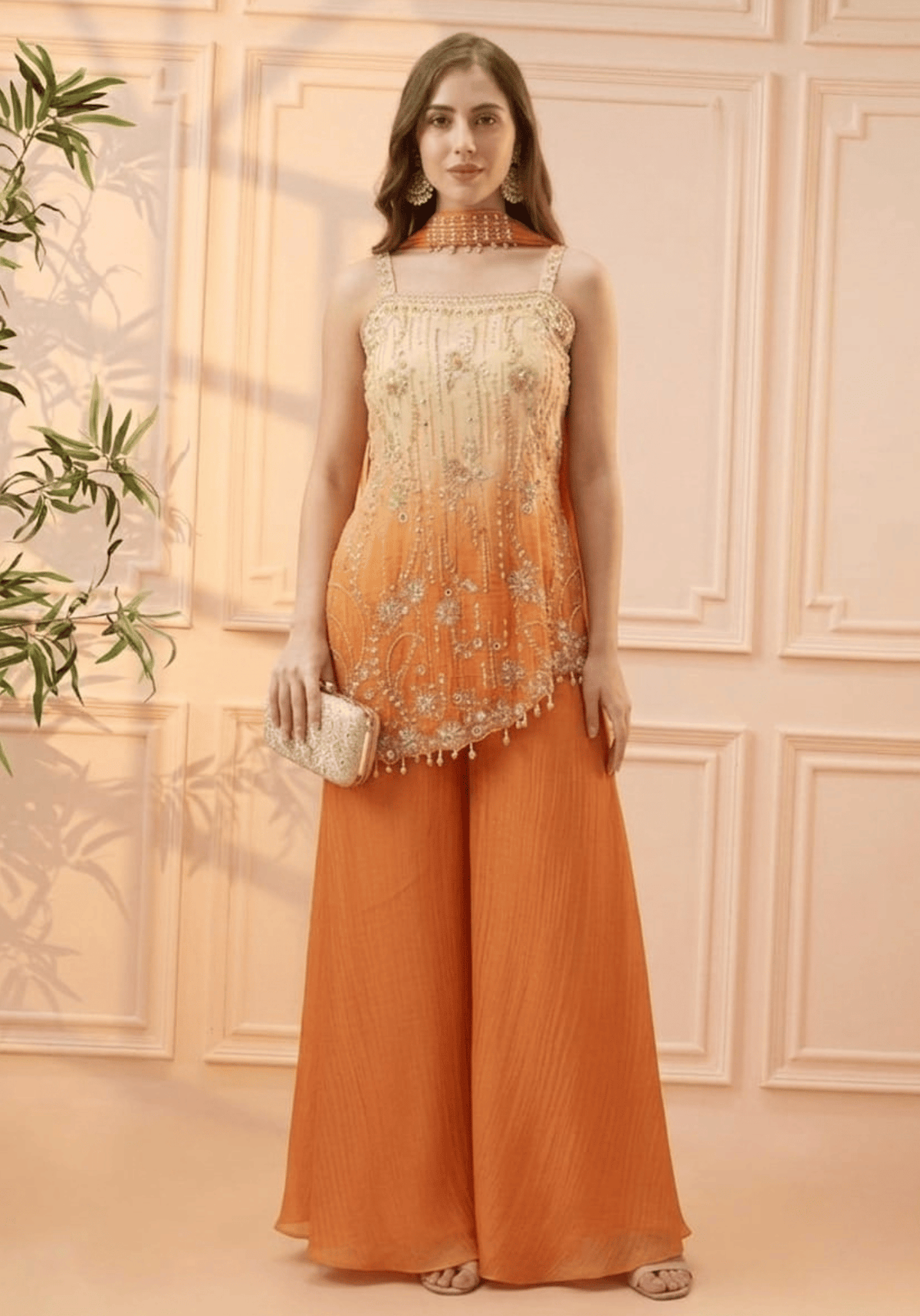 Rianna Ombre Indo-Western Palazzo Set (Colours available)
