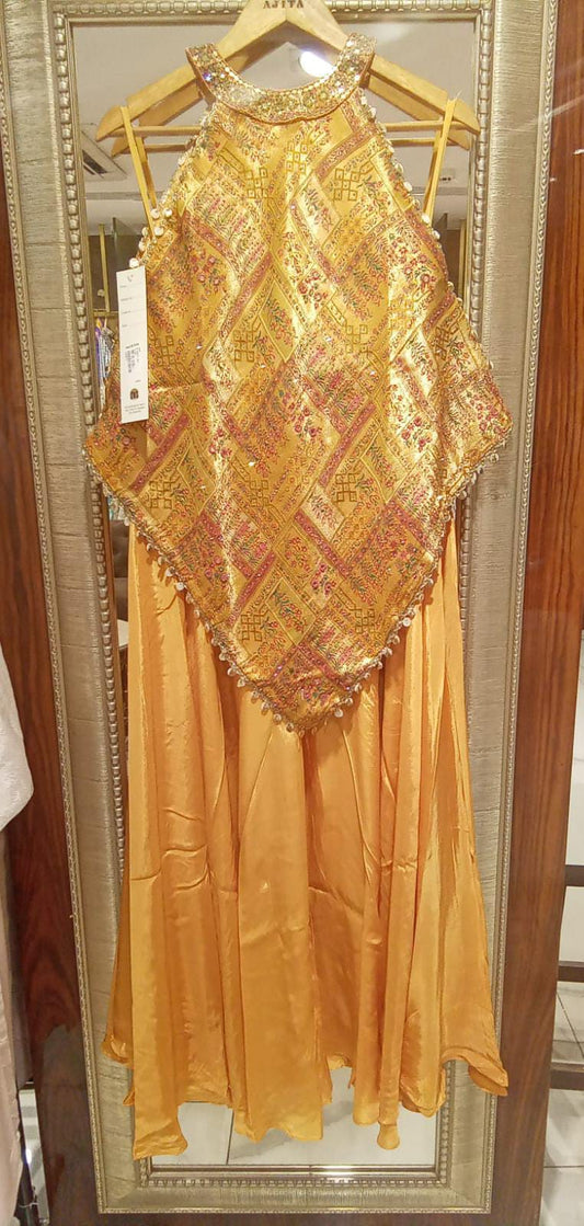 Vriti Sea Blue Multicolour Halter Palazzo Set (Colours available)